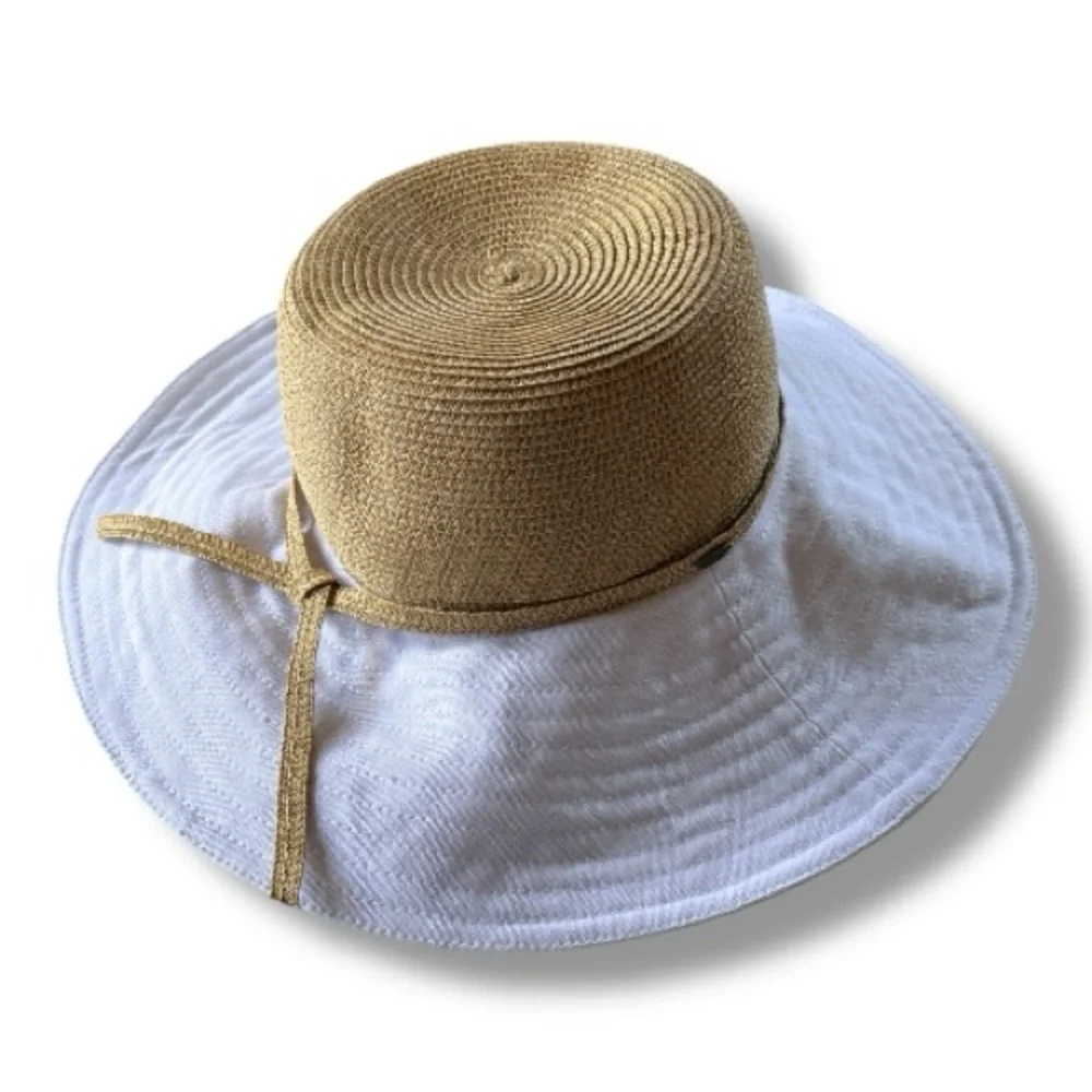 Scala Straw Cotton Sun Beach Coastal Hat Bundle